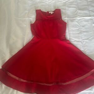 Miami Elegant Red Midi Dress